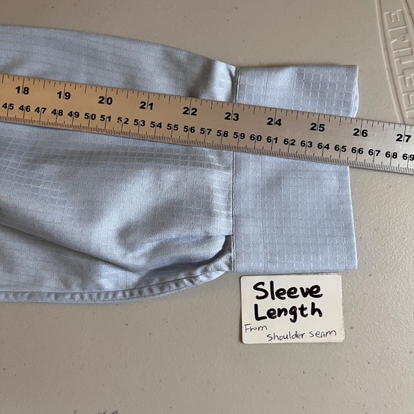 Brioni 100% Cotton Button Up Formal Dress Shirt - Men's Size 17/ 43 - Blue - Picture 8 of 9